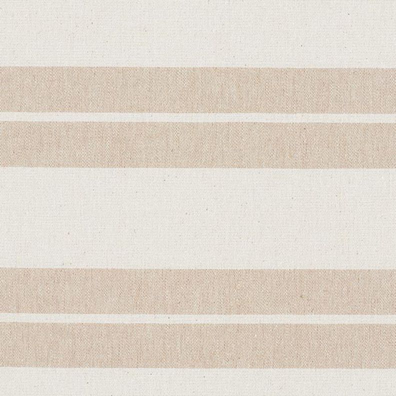 Tissu de décoration Canvas mélange de rayures recyclé – beige,  image number 1