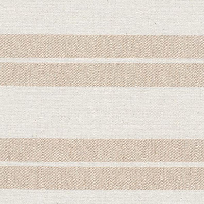 Tissu de décoration Canvas mélange de rayures recyclé – beige,  image number 1