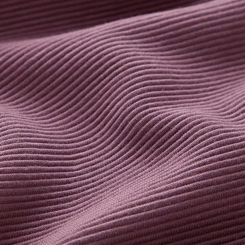 Jersey côtelé ottoman uni – aubergine,  image number 3