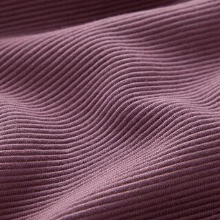 Jersey côtelé ottoman uni – aubergine, 