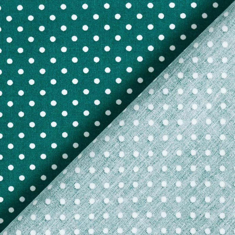 Popeline coton Pois miniatures – sapin bleu/blanc, image number 4