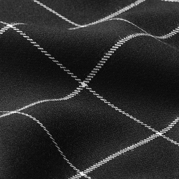 Mélange viscose stretch carreaux – noir/blanc,  image number 2