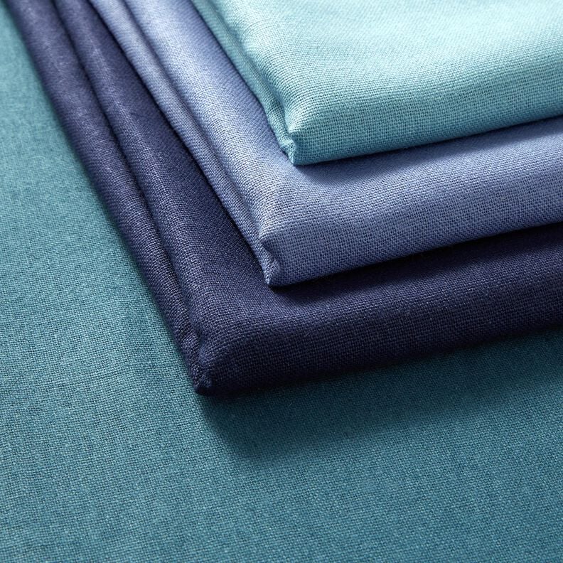 Pur lin lourd Uni – bleu clair, image number 4