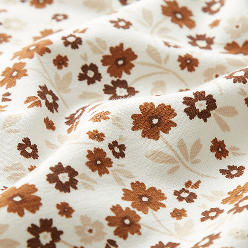 Jersey coton Fleurs dans un pré  – écru,  image number 2