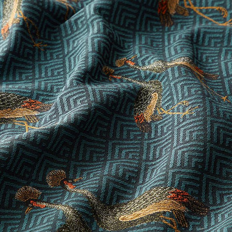Jacquard Gobelin Paon – pétrole,  image number 2
