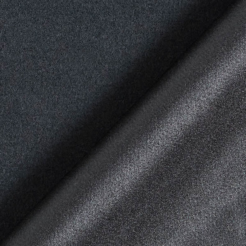 Tissu pour manteau en velours uni – noir, image number 3