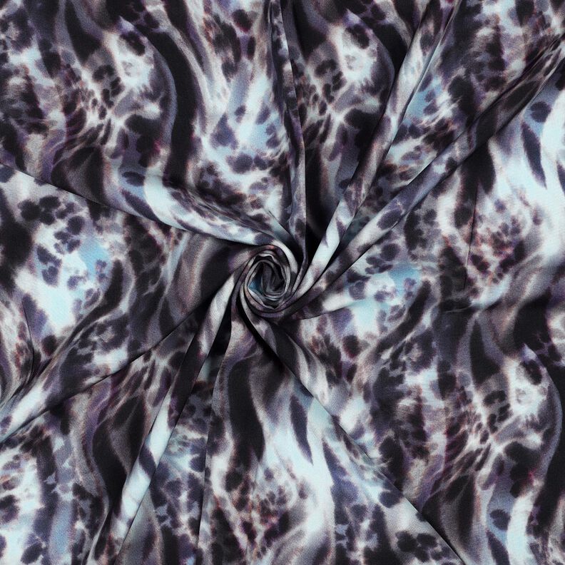 Tissu viscose LENZING™ ECOVERO™ impression numérique animal – bleu noir/bleu glacier,  image number 3
