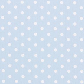 Popeline coton Grands pois – bleu clair/blanc, 