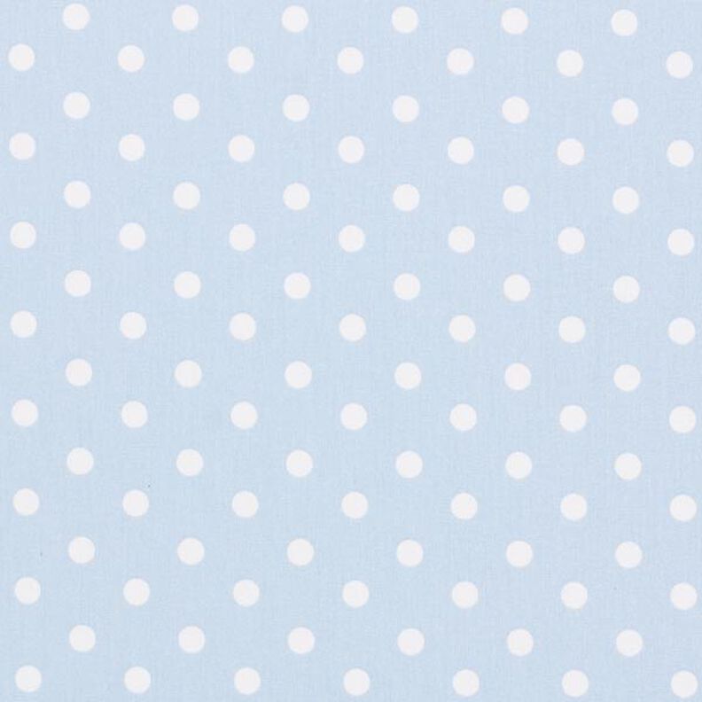 Popeline coton Grands pois – bleu clair/blanc,  image number 1