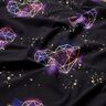 Jersey coton Coeurs en origami avec paillettes dorées | Glitzerpüppi – noir/lilas,  thumbnail number 2