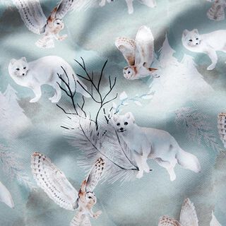 Softshell Renard polaire et chouette effraie Impression numérique – menthe clair, 