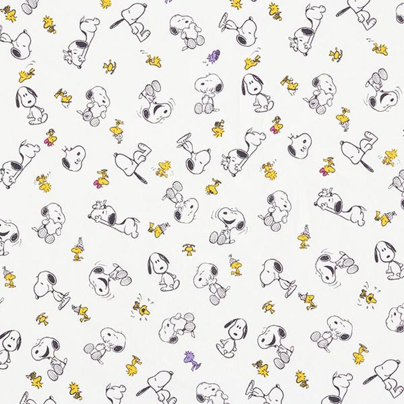 Popeline coton tissu sous licence Snoopy & Woodstock | Peanuts ™ – blanc,  image number 1