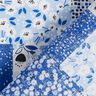 Tissu en coton Cretonne look patchwork – blanc/bleu,  thumbnail number 3