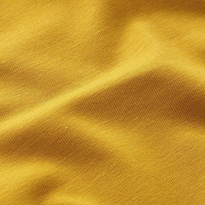 Bambou Jersey viscose Uni – jaune curry,  image number 3