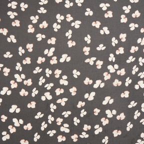Chiffon feuilles – noir/blanc, 