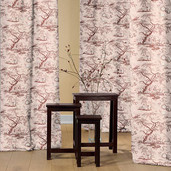 Tissu de décoration Canvas Antiquités 280 cm – rose clair/marron,  image number 6