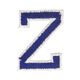 Application lettre Z [ Hauteur : 4,6 cm ] – bleu marine,  thumbnail number 1