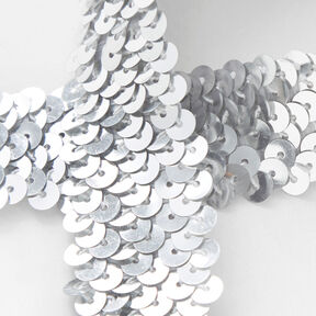 Bordure élastique paillettée [30mm] – argent, 