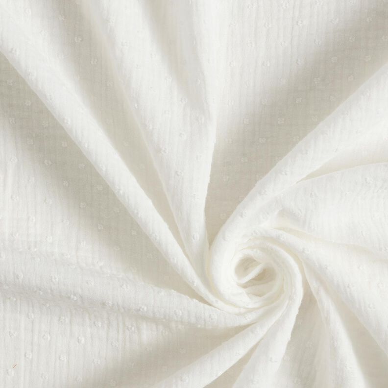 Tissu double gaze de coton dobby – écru,  image number 3