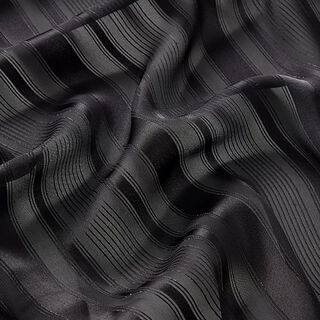 Chiffon à rayures satinées et paillettes – noir, 