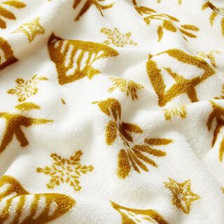Polaire douillet Noël – blanc/or, 