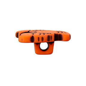 Bouton à queue polyester Homard  - orange, 