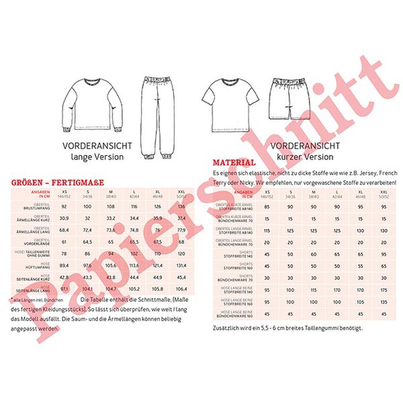 Pyjama été-hiver FRAU TRIXI | Patron prêt à découper | XS-XXL,  image number 13