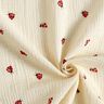 Tissu double gaze de coton Jolies coccinelles – écru,  thumbnail number 3