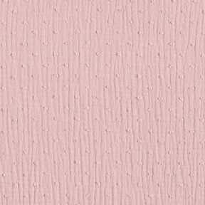 Tissu double gaze de coton dobby – vieux rose clair, 