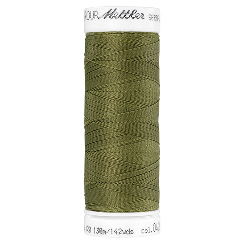 Fil à coudre Seraflex pour coutures élastiques (0420) | 130 m | Mettler – olive,  image number 1