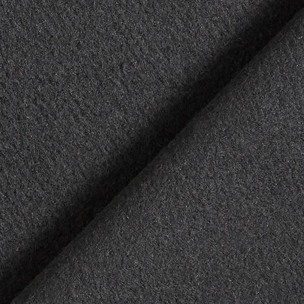 Tissu pour manteau en laine mélangée, uni – noir,  image number 3