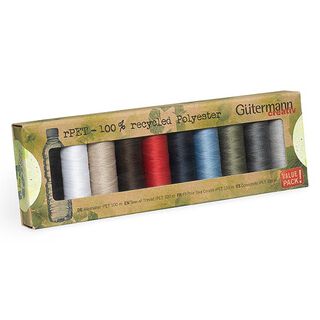 Set de fils à coudre fils polyvalents rPET  [ 100m / 10 Pièces  ] | Gütermann creativ, 