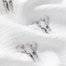 GOTS Tissu double gaze de coton Éléphant Impression numérique – blanc,  thumbnail number 2