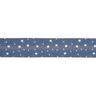 Biais étoiles Coton bio [20 mm] – bleu marine,  thumbnail number 1