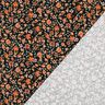 GOTS Jersey coton Fleurs d'automne Impression numérique – noir/orange pêche,  thumbnail number 3
