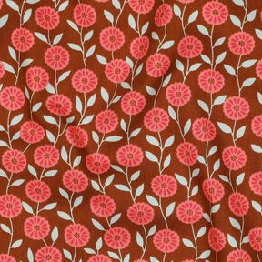 Popeline coton Fleurs d'été | Poppy Fabrics – homard/bronze, 