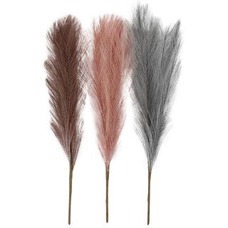 Herbe de la pampa, 50cm [3pcs] – vieux rose/gris, 