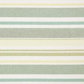 Tissu de décoration Semi-panama Mélange de rayures multicolores recyclé – vert, 