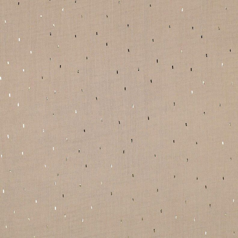 Tissu double gaze de coton Rechteck Imprimé feuille | Poppy Fabrics – anémone/or métallisé,  image number 1