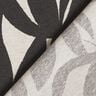 Tissu de décoration Semi-panama Feuilles sobres – noir/nature,  thumbnail number 4