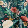 Tissu de décoration Jacquard Fleurs vintage – pétrole/rouge foncé,  thumbnail number 3