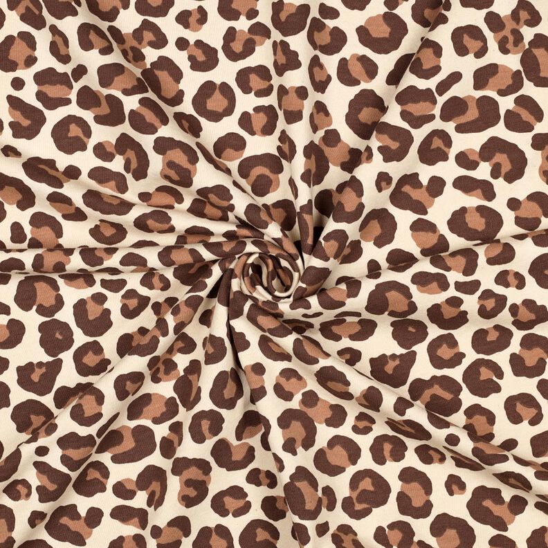 Sweatshirt gratté Léopard | Poppy Fabrics – crème/marron foncé, image number 3