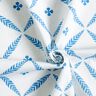Tissu de décoration Sergé coton Losanges élégants  – blanc/bleu,  thumbnail number 3
