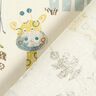 GOTS Tissu en coton cretonne animaux de la savane mignons – blanc,  thumbnail number 4