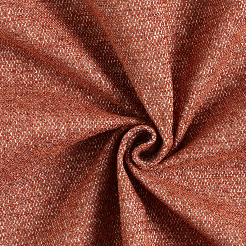 Tissu de revêtement Chenille Chiné – terre cuite/argent, image number 1
