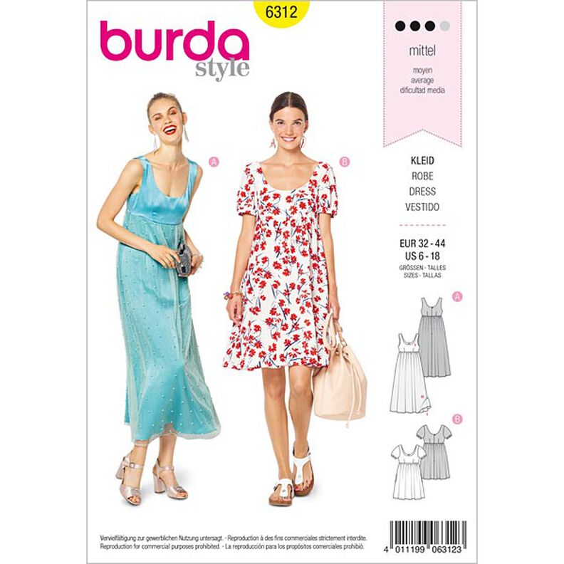 Robe, Burda 6312 | 32 - 44,  image number 1