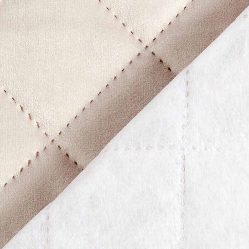 Tissu de revêtement Velours Tissu matelassé – beige,  image number 3