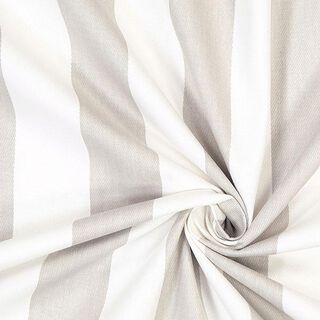 Sergé en coton Rayures 1 – gris clair/blanc, 