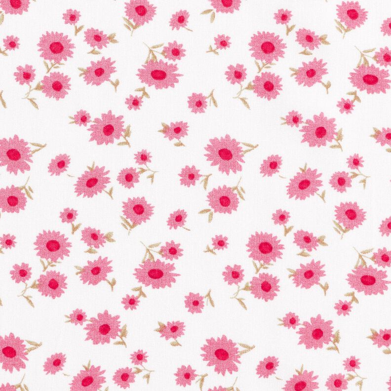 Tissu en viscose Fleurs délicates – blanc,  image number 1