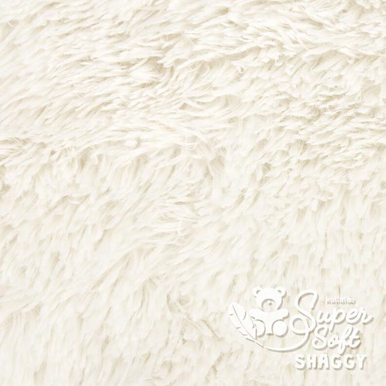 Peluche à poils longs SHAGGY [1 M X 0,75 M | Flor: 20 MM] - blanc cassé | Kullaloo,  image number 2